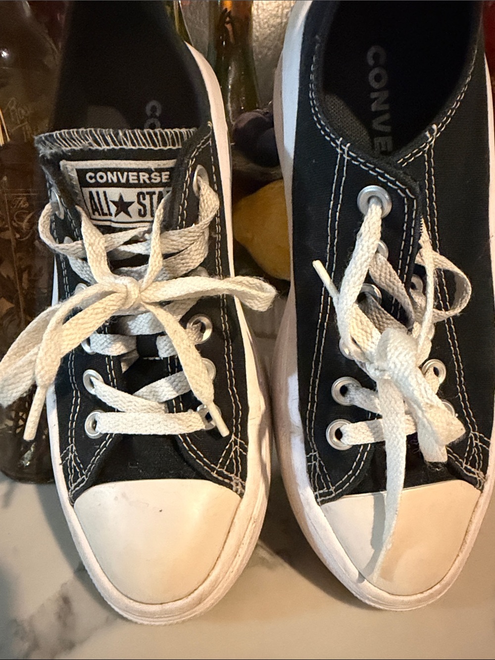 Converse Black and White Canvas High-Top Sneakers